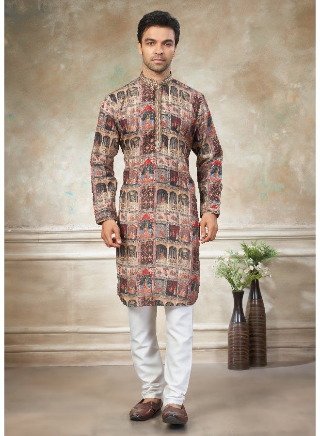 OUTLUK Multicolour Cotton Kurta for Men - Image 1